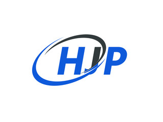 HJP letter creative modern elegant swoosh logo design