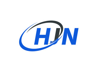 HJN letter creative modern elegant swoosh logo design