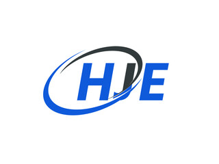 HJE letter creative modern elegant swoosh logo design