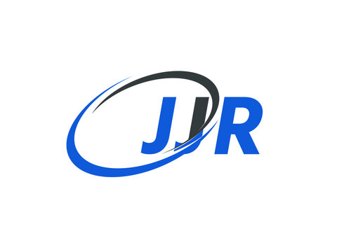 JJR letter creative modern elegant swoosh logo design