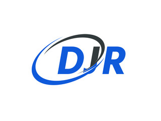 DJR letter creative modern elegant swoosh logo design