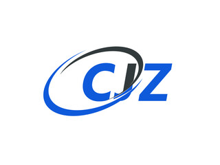 CJZ letter creative modern elegant swoosh logo design