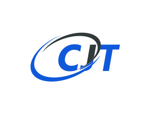 CJT letter creative modern elegant swoosh logo design