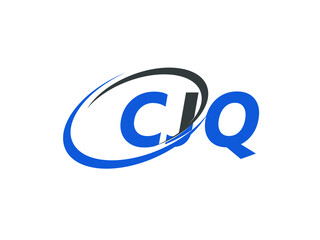 CJQ letter creative modern elegant swoosh logo design