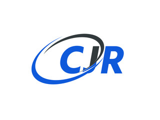 CJR letter creative modern elegant swoosh logo design
