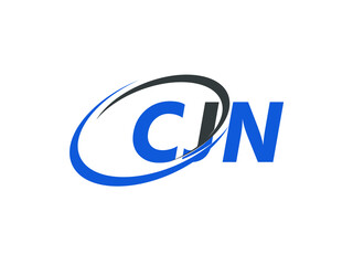 CJN letter creative modern elegant swoosh logo design