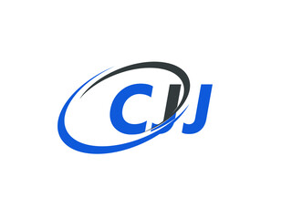 Fototapeta premium CJJ letter creative modern elegant swoosh logo design