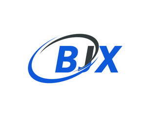BJX letter creative modern elegant swoosh logo design