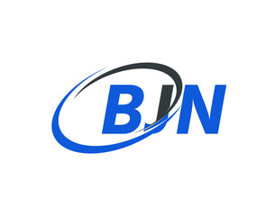 BJN letter creative modern elegant swoosh logo design