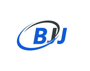 BJJ letter creative modern elegant swoosh logo design
