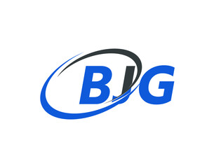 BJG letter creative modern elegant swoosh logo design