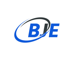 BJE letter creative modern elegant swoosh logo design