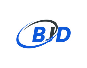 Fototapeta premium BJD letter creative modern elegant swoosh logo design