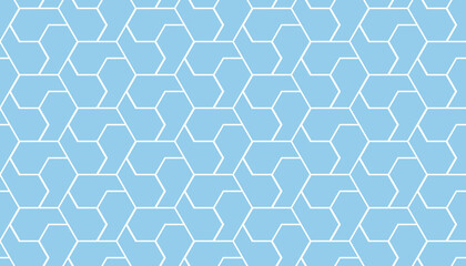 Obraz premium The geometric pattern with lines. Seamless vector background. White and blue texture. Graphic modern pattern. Simple lattice graphic design