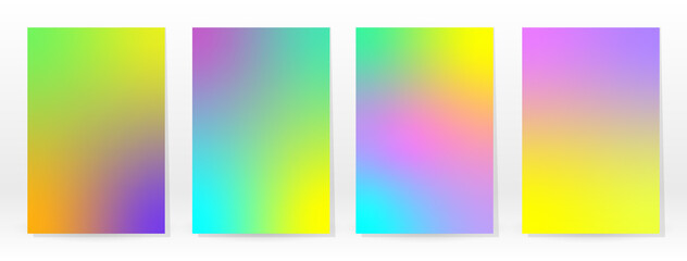 Fototapeta premium Minimal Poster. Pastel Soft. Rainbow Gradient Set.