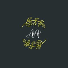 Wedding logos, hand drawn elegant monogram collection