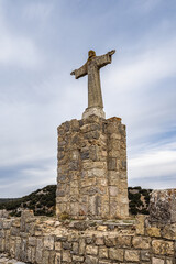 Fototapeta na wymiar Statue of Jesus Christ at Beteta, Serrania de Cuenca. Castilla la Mancha, Spain