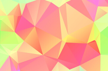 Abstract triangulation geometric pink and gold background