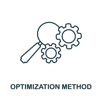 Optimization Method icon. Line element from production management collection. Linear Optimization Method icon sign for web design, infographics and more.
