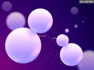 丸い　風船　泡　抽象　おしゃれ　かわいい　背景　　　イメージ　紫　キラキラ