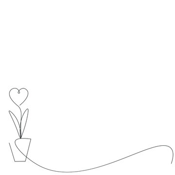 Heart on white background, vector illustration