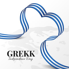 Fototapeta premium Vector Illustration of Greek Independence Day. 
