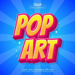 Pop art eD editable text effect