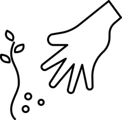 Hand planting icon