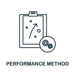 Performance Method icon. Line element from production management collection. Linear Performance Method icon sign for web design, infographics and more.