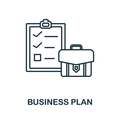 Business Plan icon. Line element from production management collection. Linear Business Plan icon sign for web design, infographics and more.