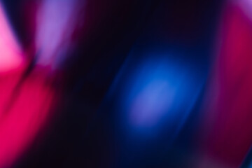 Blur glow overlay. Neon flash light. Ultraviolet radiance flare filter. Defocused uv led pink...