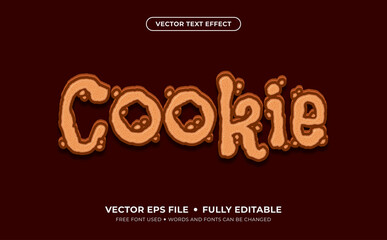 Cookie Editable Vector Text Effect.