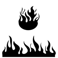 Hand drawn of Fire flame icon symbol. isolated on white background. vector icon illustration