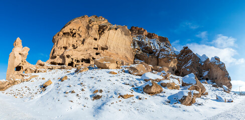 Selime Cathedral view in Aksaray Province of Turkey