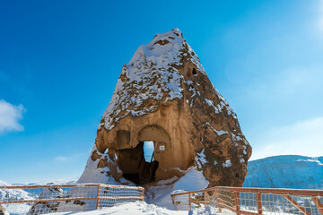 Selime Cathedral view in Aksaray Province of Turkey