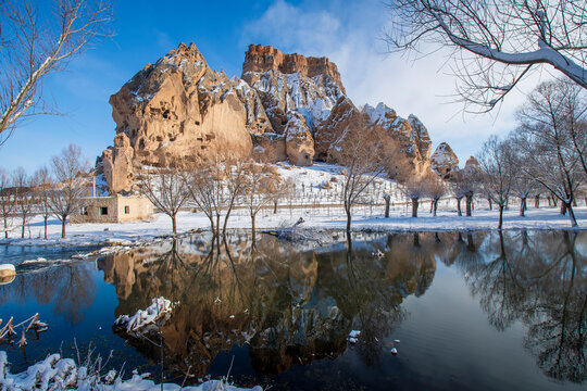 Selime Cathedral view in Aksaray Province of Turkey