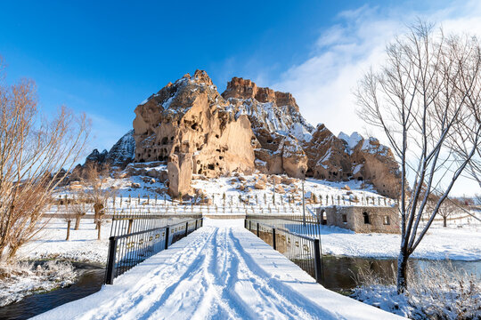 Selime Cathedral view in Aksaray Province of Turkey