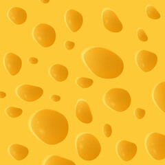 Vector cheese backgrounds realistic pattern. seamless, a piece of cheese