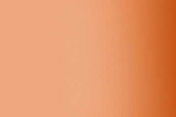 Blank carrot solid orange color gradation with soft light pale tan orange paint on cardboard box kraft paper texture matte design to be use for decorate page website or packaging background