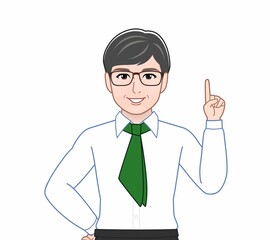 レストランスタッフの男性