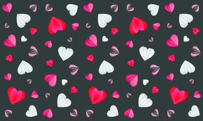 Obraz premium love backdrop background wallpaper pattern template romantic sign logo icon poster valentine invitation red heart symbol media sweet beautiful illustration vector holiday banner celebration wedding