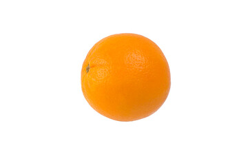 ripe juicy orange, on a white background, close-up
