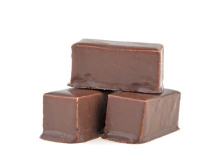chocolate candy bar isolated on white background