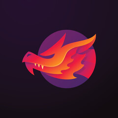 Dragon Head Fire Logo