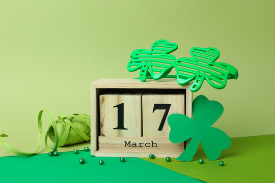 Different accessories for St.Patrick's Day, close up