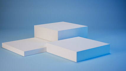 3d rendering shape for advertising products display. Pastel minimal scene studio room.