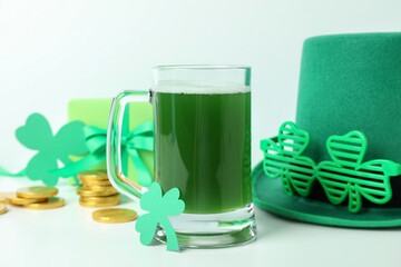 Different accessories for St.Patrick's Day, close up