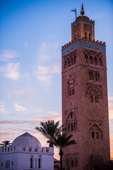 Marrakesh, Morocco - February 28, 2018: 
The architecture of the old Medina district of Marrakech.