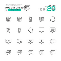 Communication icon set
