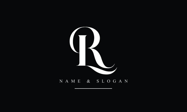RL, LR, R, L abstract letters logo monogram